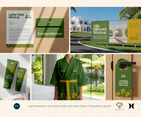 Premium Branding Villa Mockup